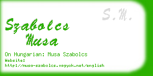 szabolcs musa business card